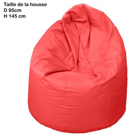 Pouf géant forme poire couleur