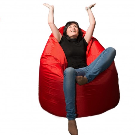 Pouf géant forme poire couleur