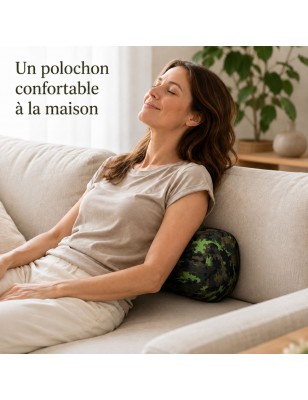 Polochon camouflage  confortable pour se détendre à la maison.