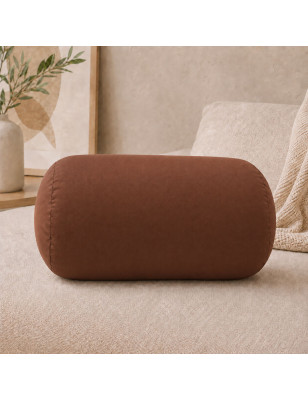 Poloch’ uni BigBao marron – coussin microbilles 30 × 18 cm