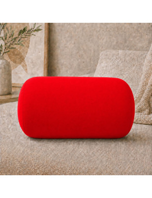 Poloch’ uni BigBao rouge – coussin microbilles 30 × 18 cm