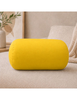Poloch’ uni BigBao jaune – coussin microbilles 30 × 18 cm