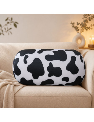 Poloch’ imprimé BIGBAO Vache noir et blanc – coussin microbilles