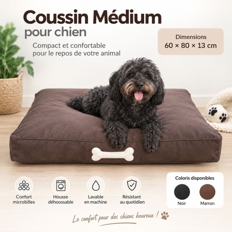 Coussin confort microbilles pour chien BIGBAO Coussin confort microbilles pour chien BIGBAO