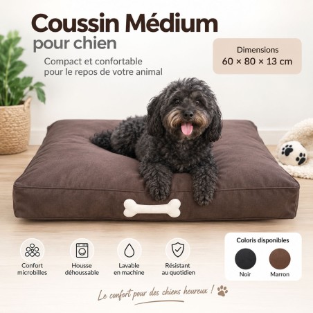 Coussin confort microbilles pour chien BIGBAO