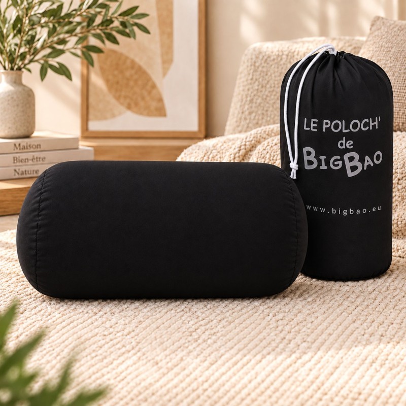 Poloch’ BIGBAO noir avec sac de transport et lavage – Fabriqué en France